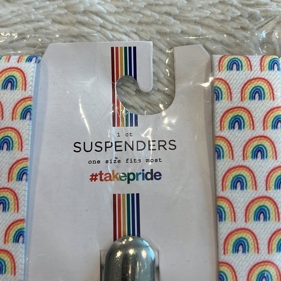 Rainbow Suspenders Take Pride one size - Picture 3 of 5